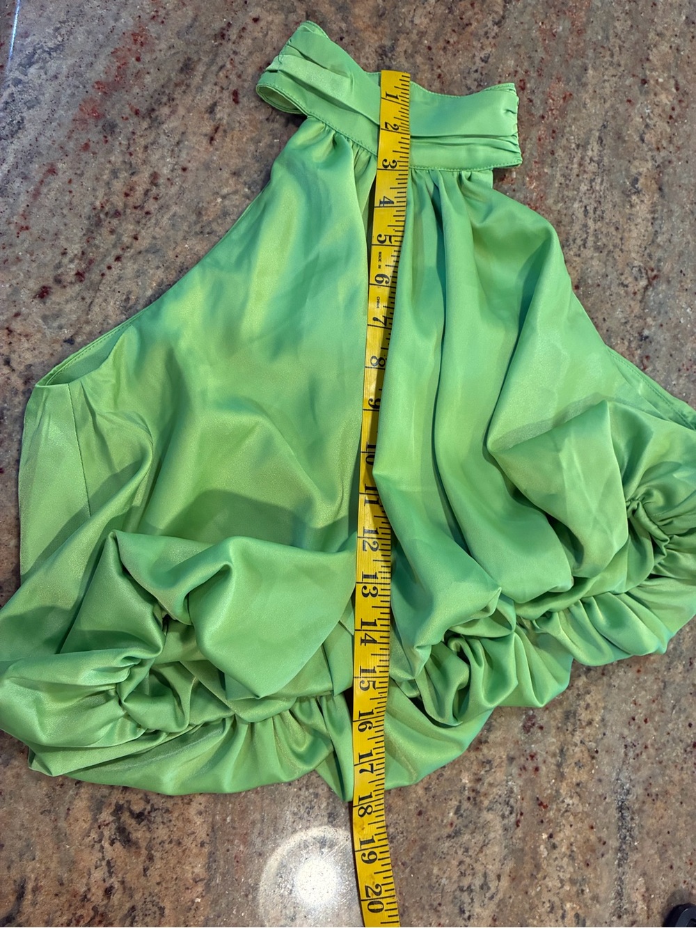 Fashion Nova lime green Gemma Satin Halter Top, Size: XS - Picture 5 of 10